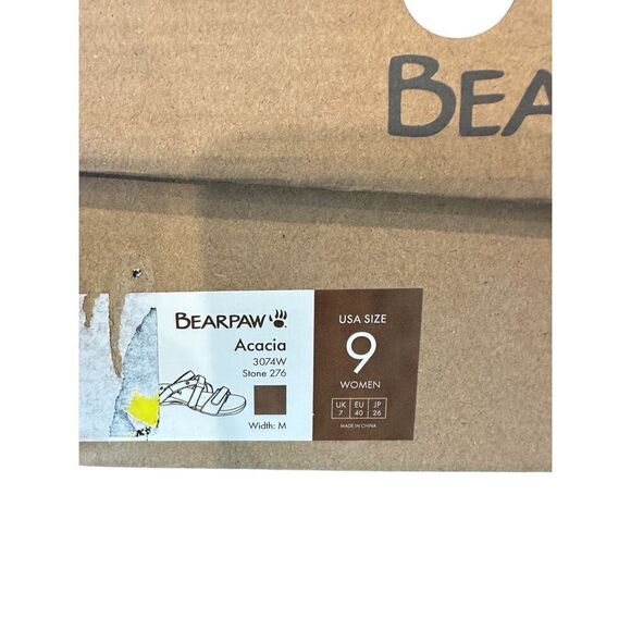 NIB Bear Paw Acacia Strappy Sandals Stone Size 9 - Picture 7 of 8